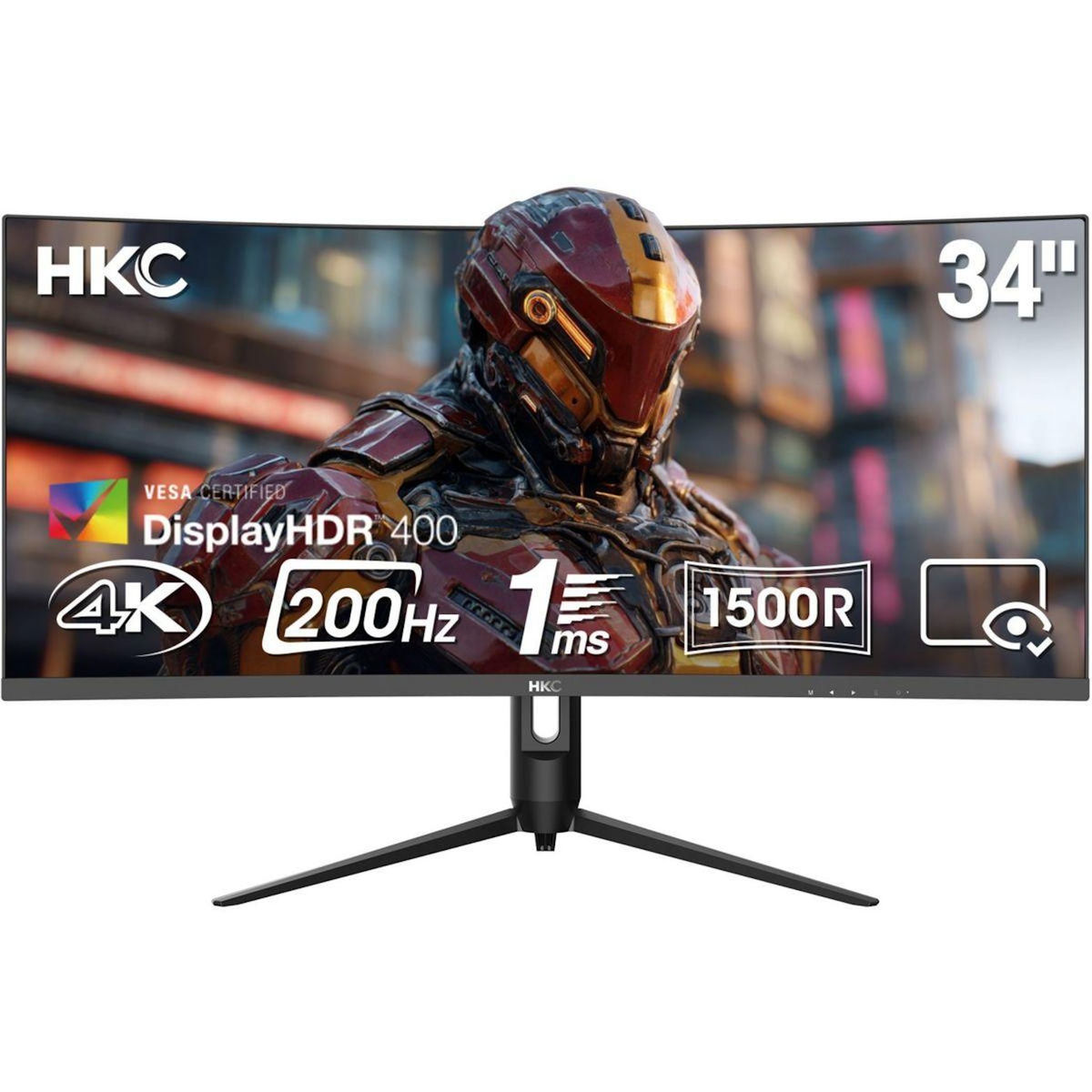 HKC Ecran PC Gamer CG345U 34  Incurvé UWQHD 200Hz VA HDR 400