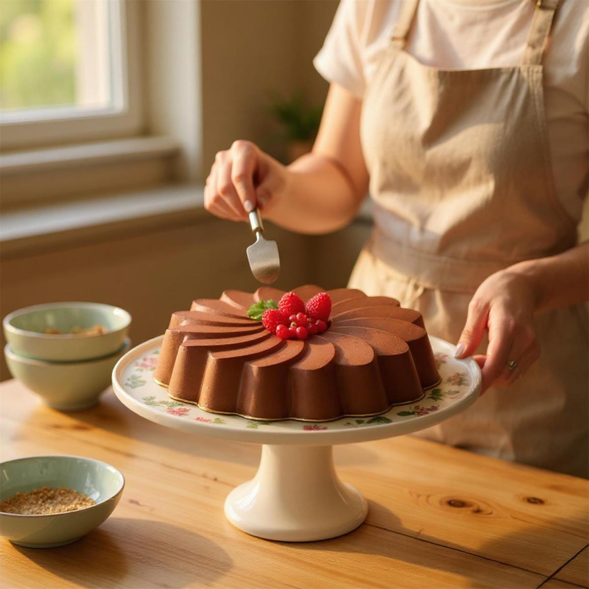 Voir la diapositive 3 : Lily Cook Moule à gâteau en silicone  marguerite  21cm rose