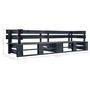 Voir la diapositive 3 : VIDAXL Canape palette a 2 places de jardin noir bois