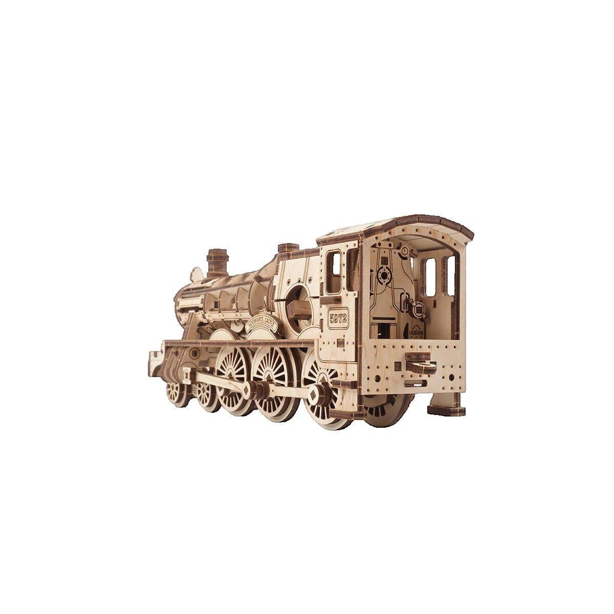 Voir la diapositive 2 : Le marquier Puzzle 3D Ugears Le Poudlard Express - Puzzle 3D Mécanique en bois