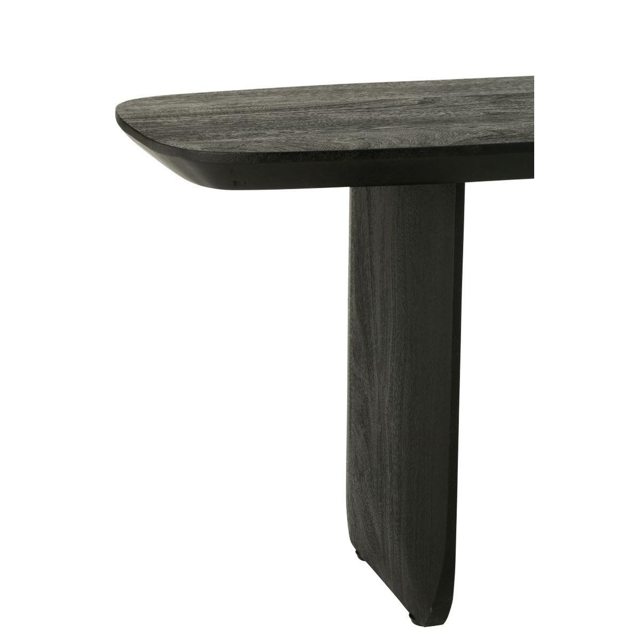 Voir la diapositive 6 : J-LINE Banc en bois  william  190cm noir