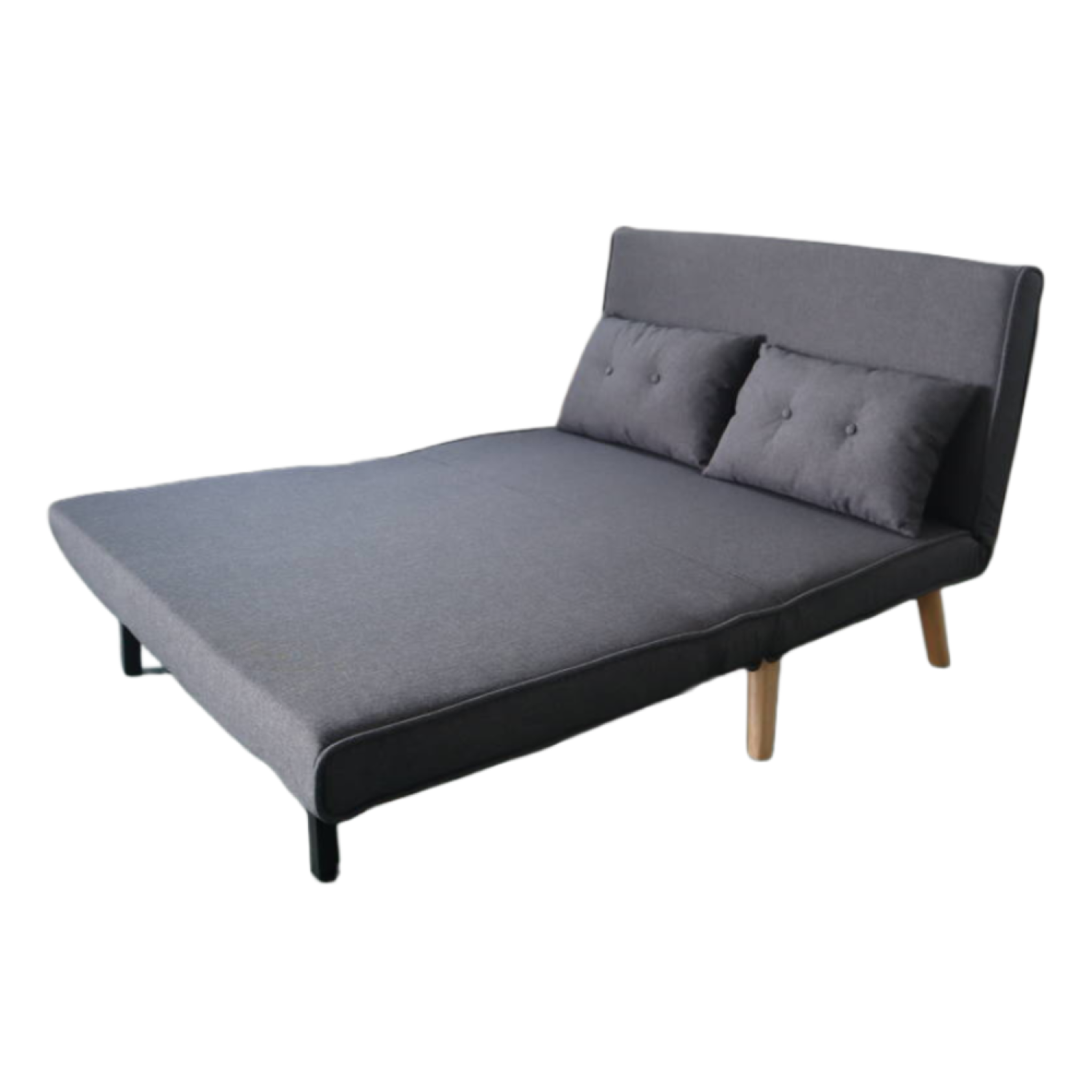 Voir la diapositive 4 : CONCEPT USINE Canapé convertible en tissu gris foncé 2 places doris