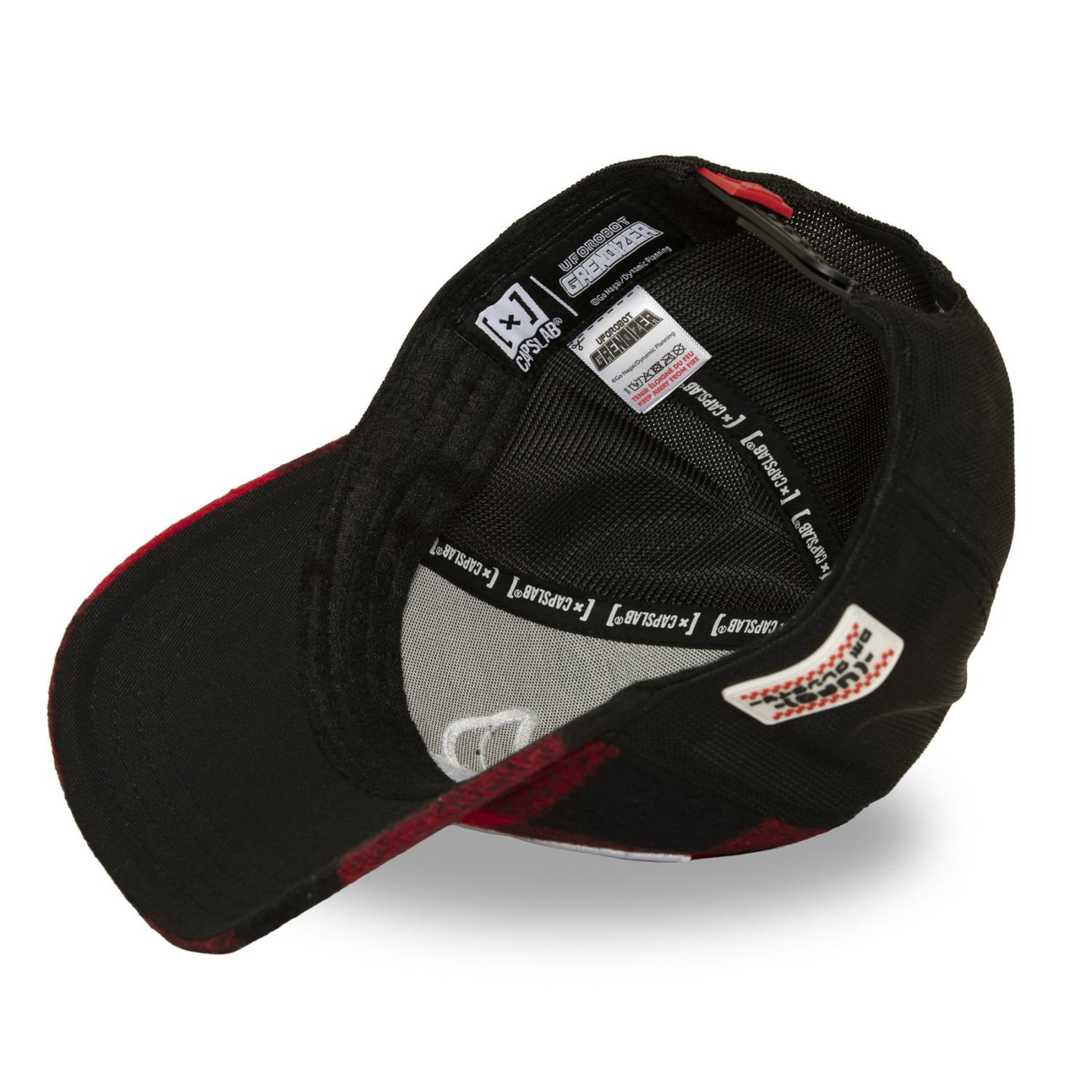 Voir la diapositive 5 : CAPSLAB Casquette trucker premium avec filet et logo brodé goldorak head