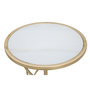 Voir la diapositive 3 : Paris Prix Table d'Appoint Effet Marbre  Spirale  61cm Blanc & Or