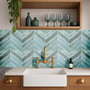Voir la diapositive 6 : The Home Deco Factory 4 crédences adhésives motifs chevrons effet Zellige