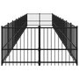 Voir la diapositive 4 : VIDAXL Chenil d'exterieur pour chiens Acier 18,77 m²