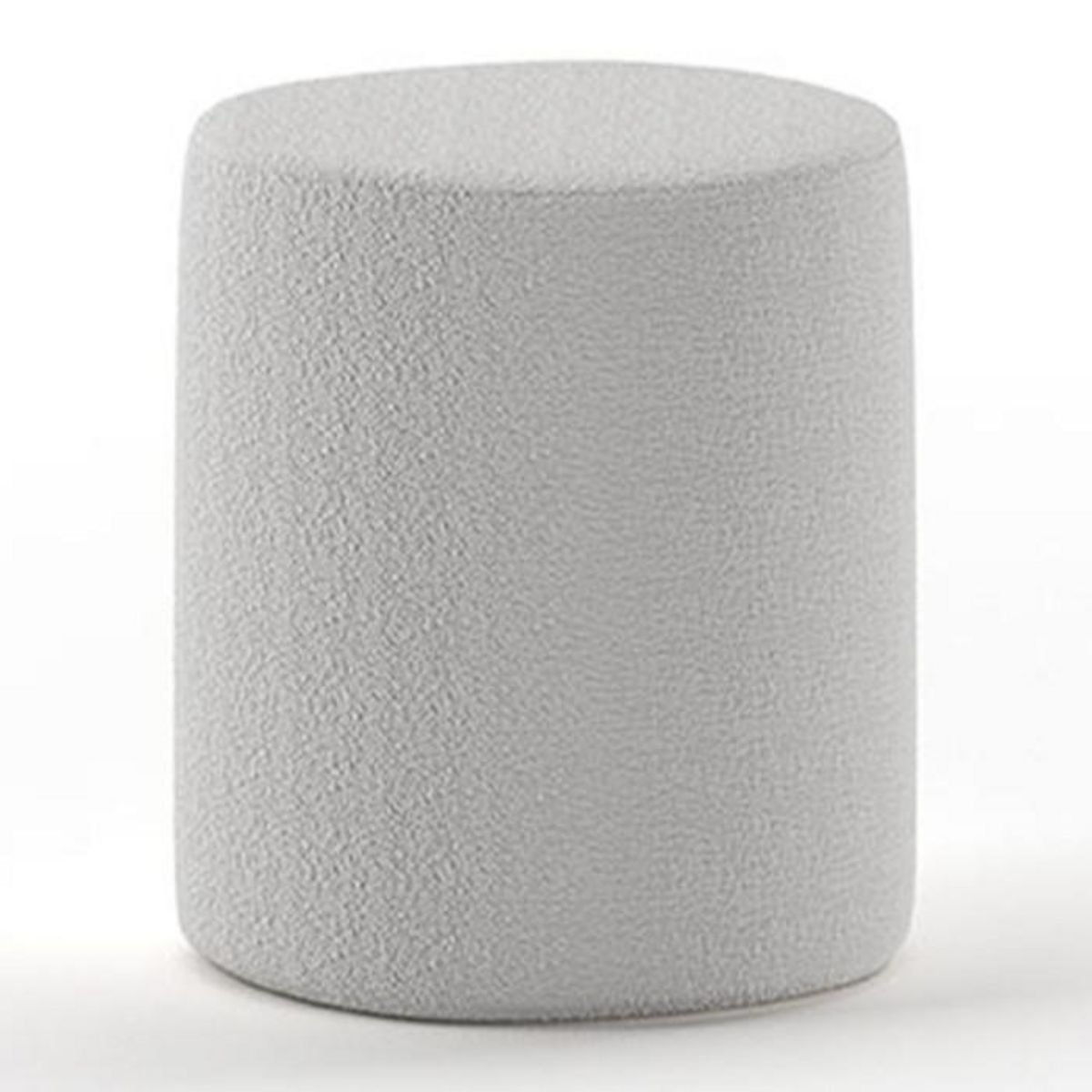 Paris Prix Pouf Design Bouclé  Moon  41cm Gris