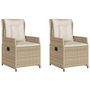 Voir la diapositive 2 : VIDAXL Chaises inclinables de jardin lot de 2 beige resine tressee