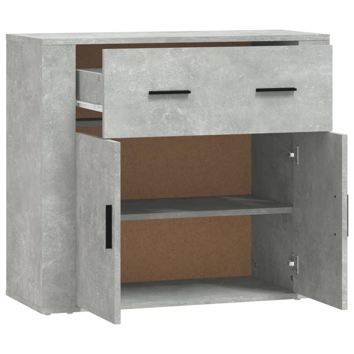 VIDAXL Buffet Gris beton 80x33x70 cm Bois d'ingenierie