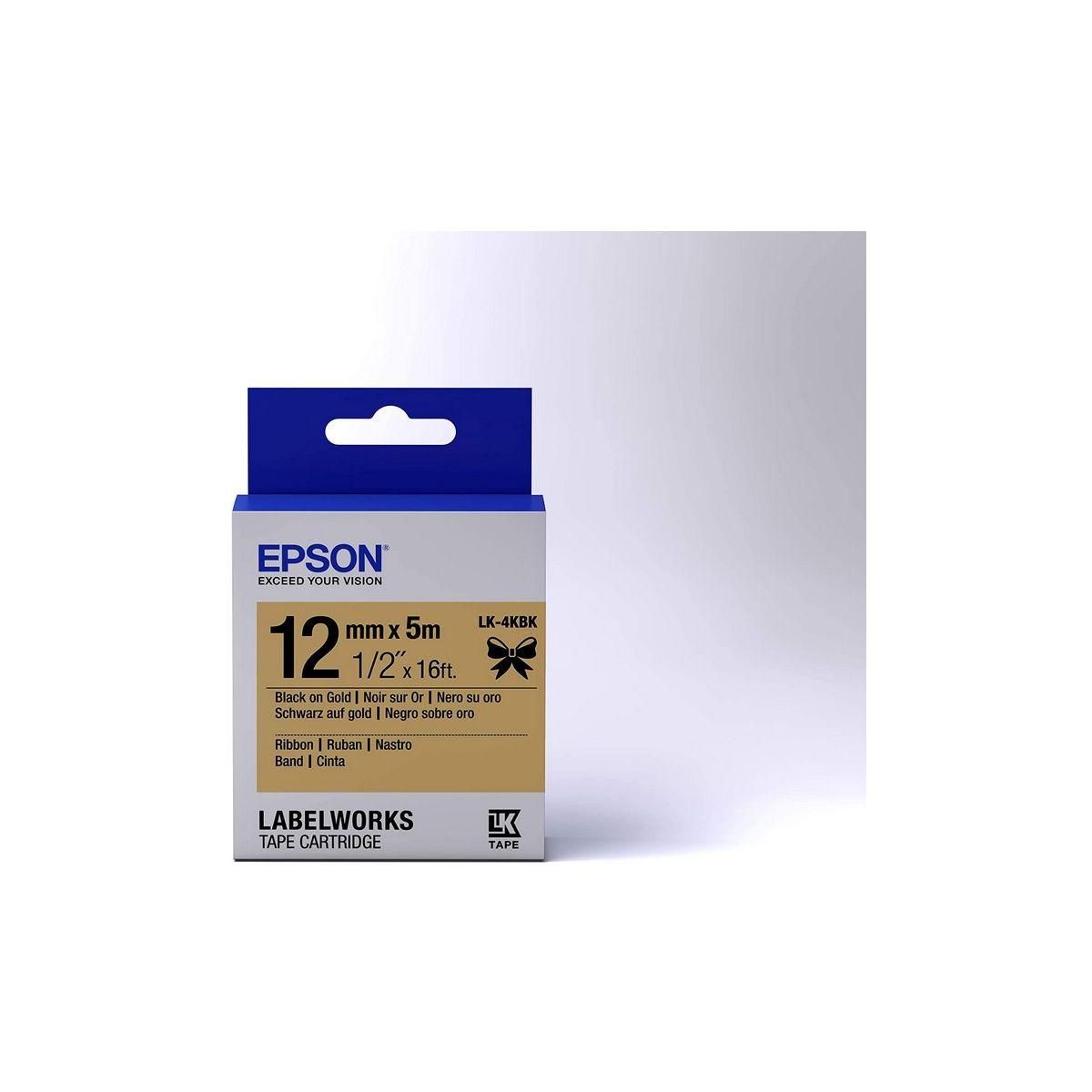 Epson Accessoire LK-4KBK noir et or 12mm sur 5m