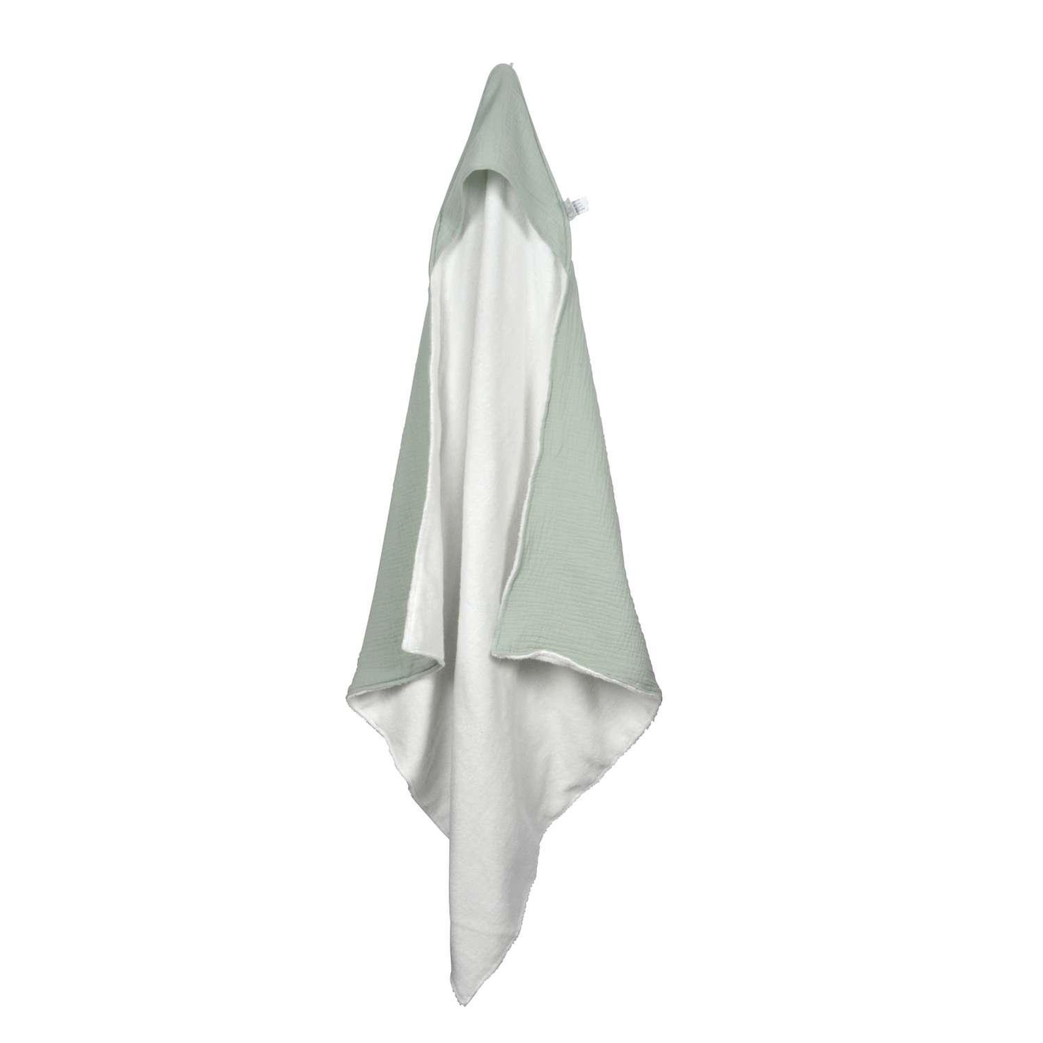 Voir la diapositive 1 : BEBE DOUCEUR Cape de bain en gaze de coton