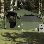 VIDAXL Tente familiale tunnel 6 personnes vert olive impermeable