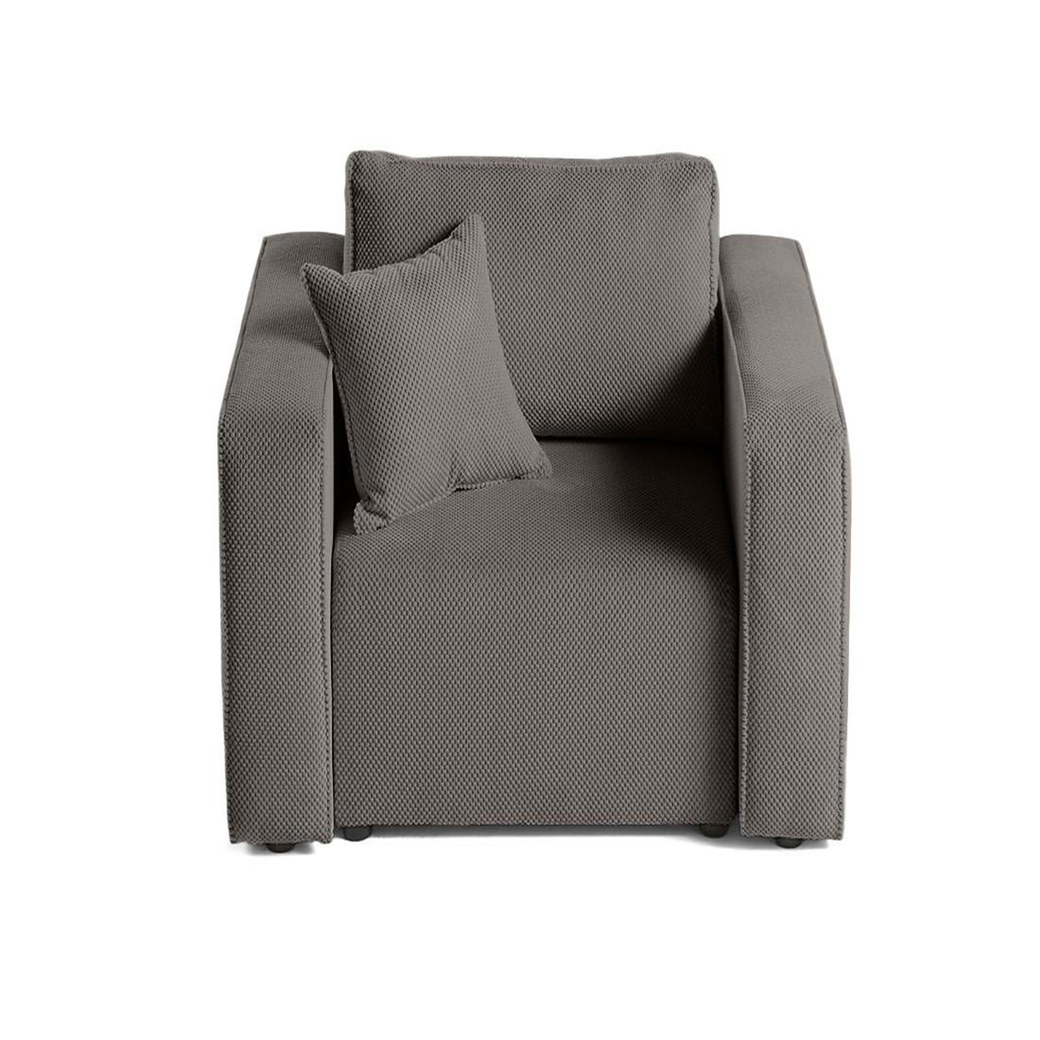 Voir la diapositive 6 : BEST MOBILIER Topaze - fauteuil - en velours texturé