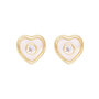 Voir la diapositive 1 : L'ATELIER D'AZUR Boucles d'Oreilles Or Jaune Nacre et Zirconiums - Coeurs