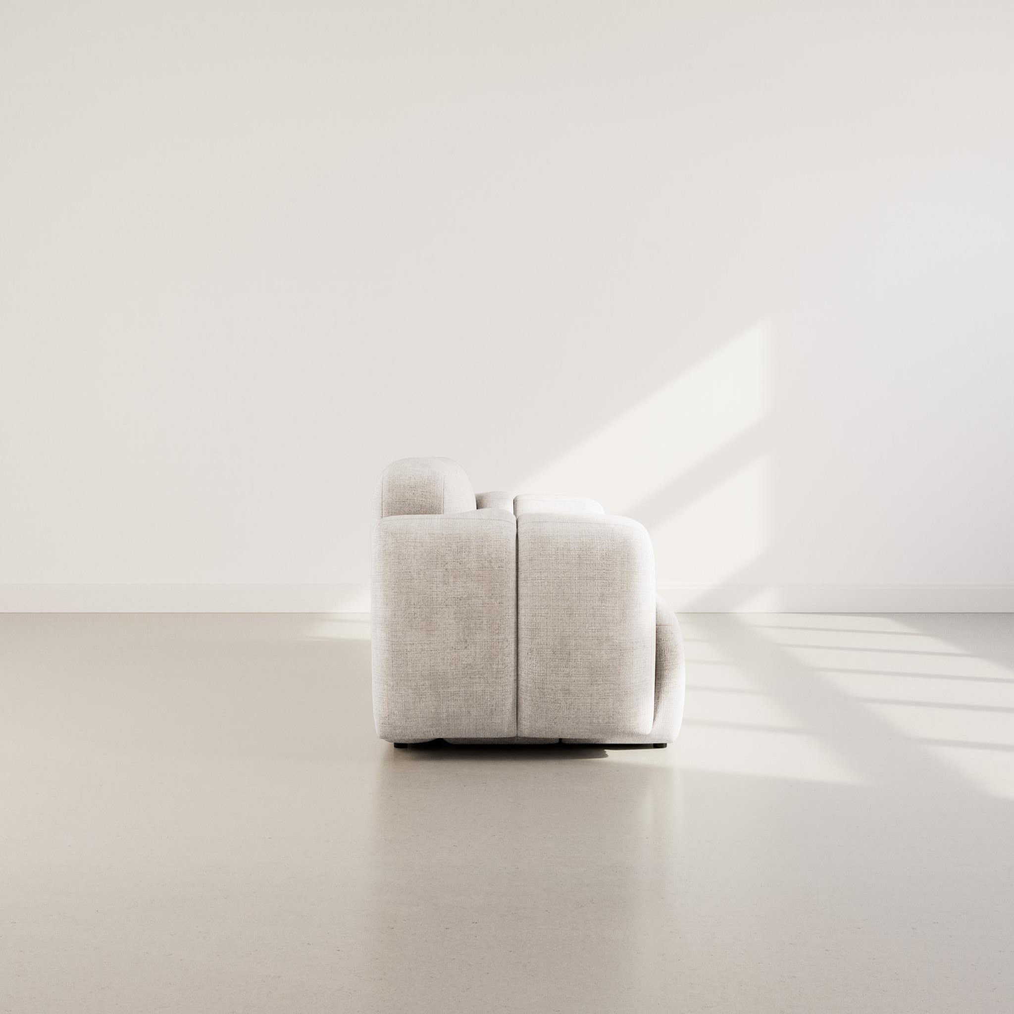 Voir la diapositive 6 : BEST MOBILIER Grace - canapé modulable 2 places en velours texturé