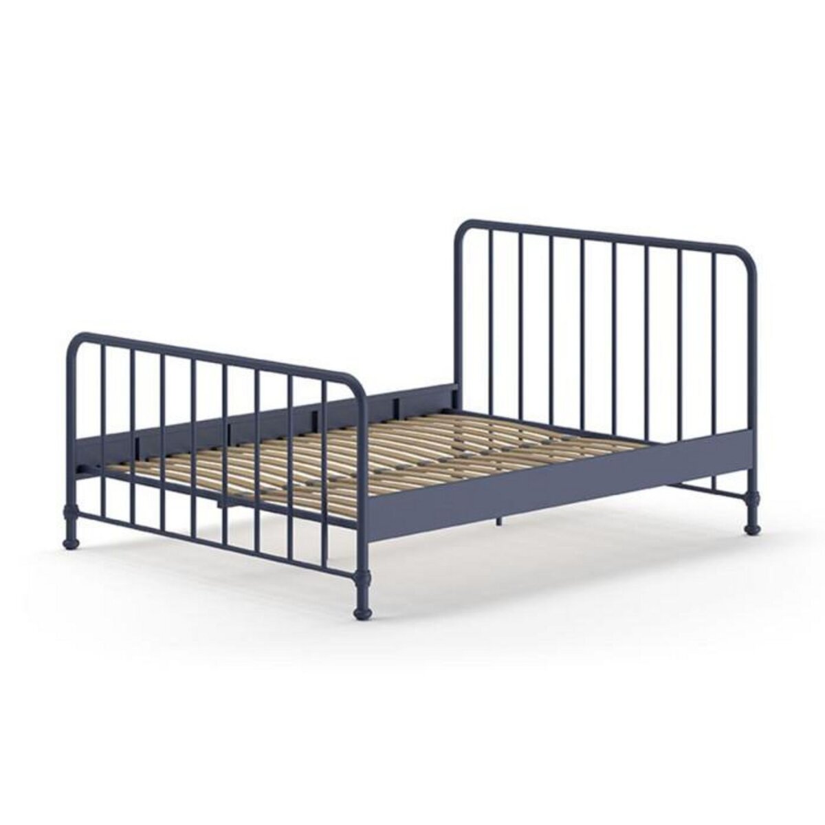 Paris Prix Lit Adulte  Bronxx  160x200cm Bleu Mat