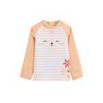 Petit Béguin T-shirt de bain bébé de protection UV Calvi. Coloris disponibles : Rose