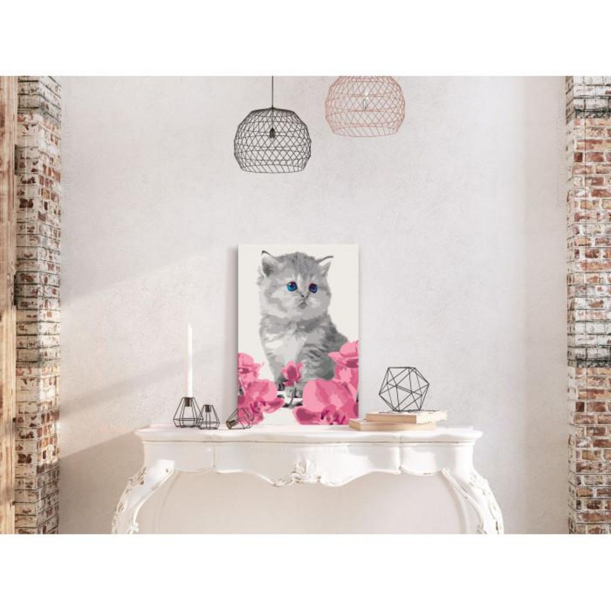Paris Prix Tableau à Peindre Soi-Même  Chaton  40x60cm