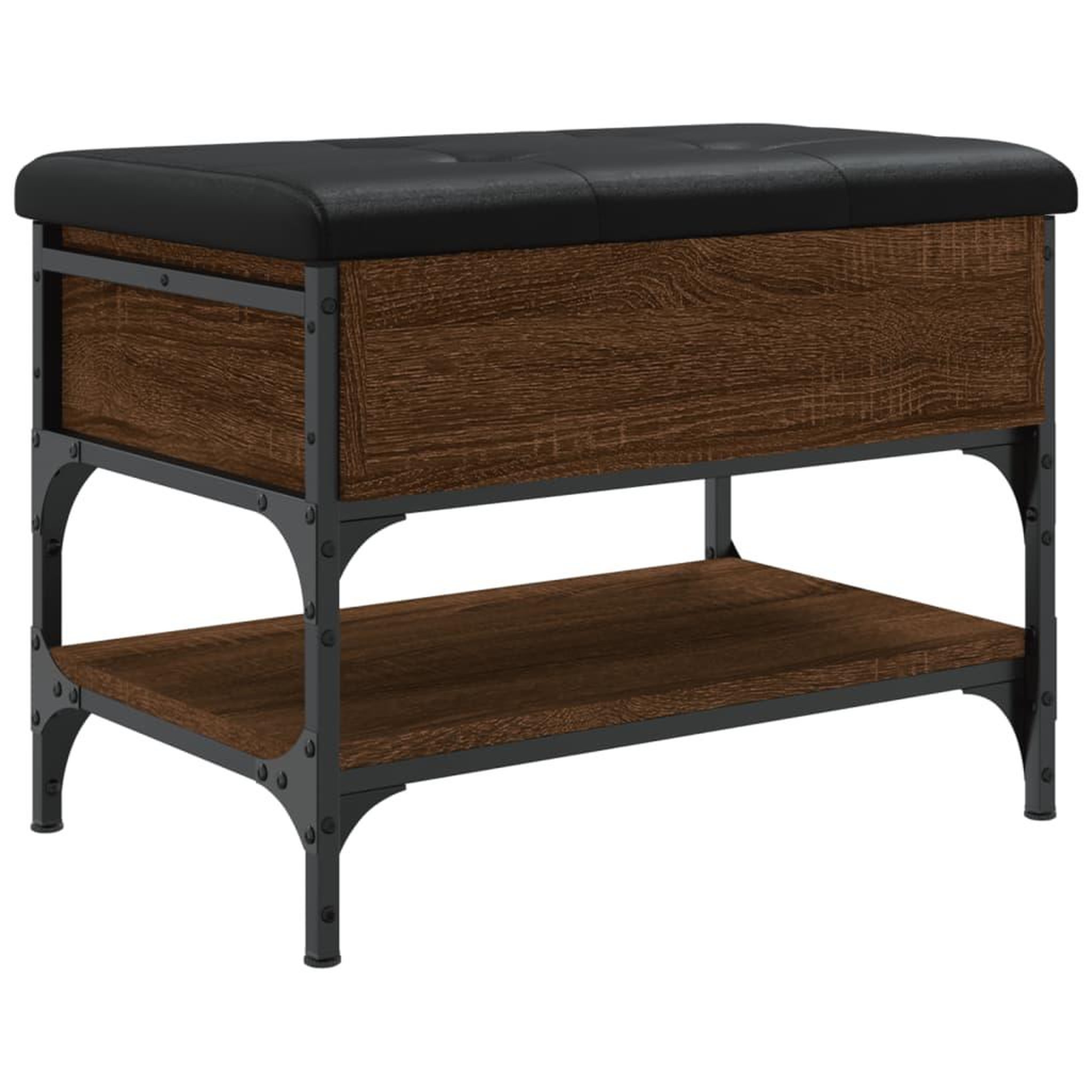 Voir la diapositive 2 : VIDAXL Banc a chaussures chene marron 62x42x45 cm bois d'ingenierie