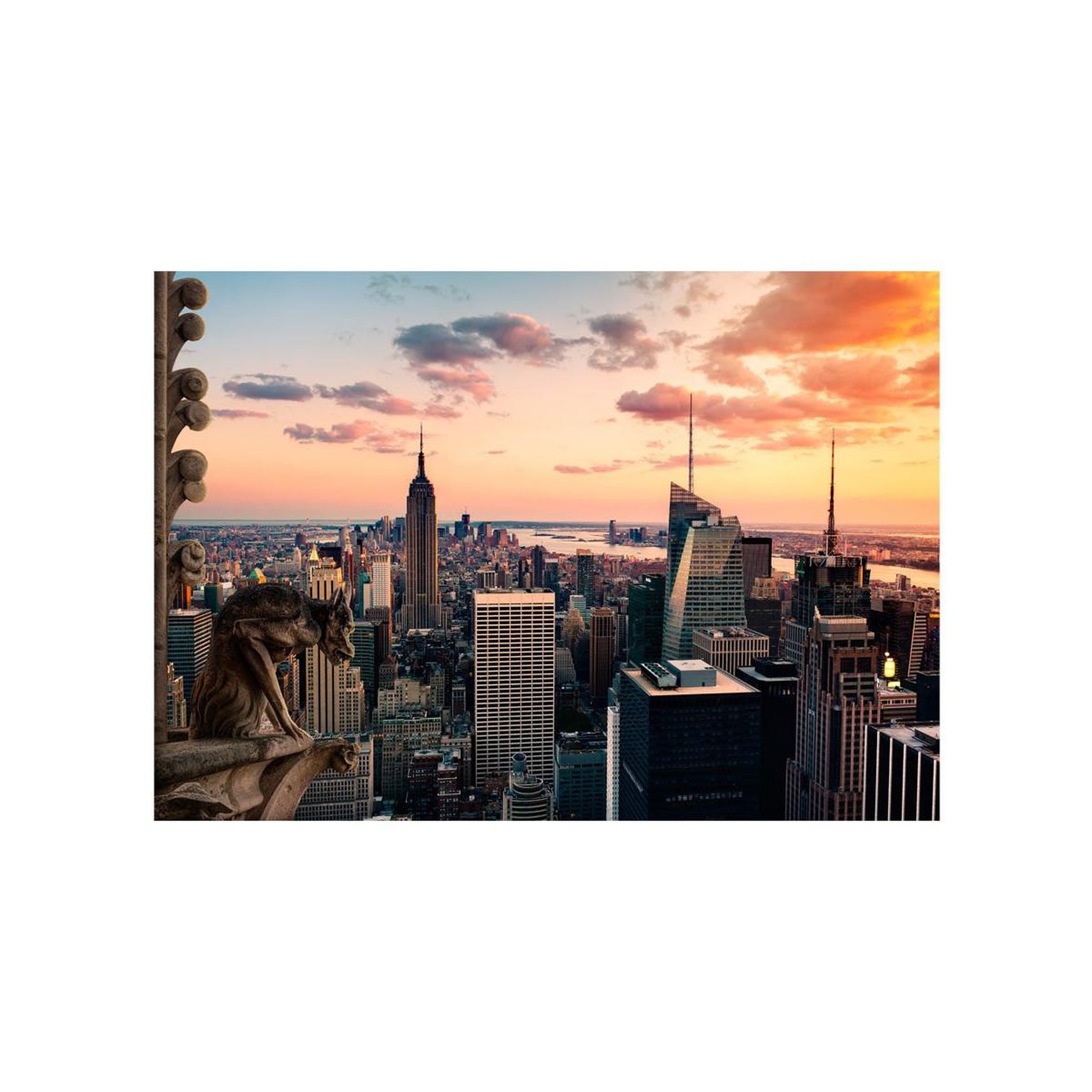 Voir la diapositive 2 : Paris Prix Papier peint  new york : the skyscrapers & sunset