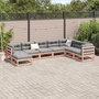Voir la diapositive 3 : VIDAXL Salon de jardin 8 pcs bois massif sapin de douglas