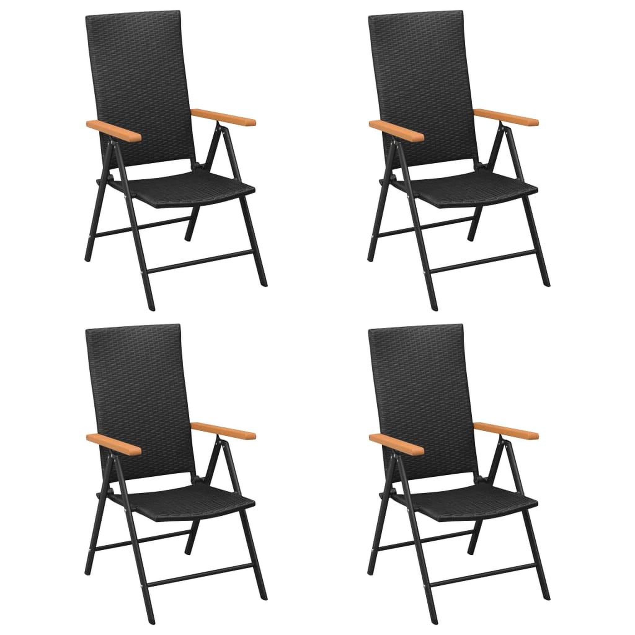 Voir la diapositive 3 : VIDAXL Ensemble a manger de jardin 5 pcs noir et marron
