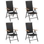 Voir la diapositive 3 : VIDAXL Ensemble a manger de jardin 5 pcs noir et marron