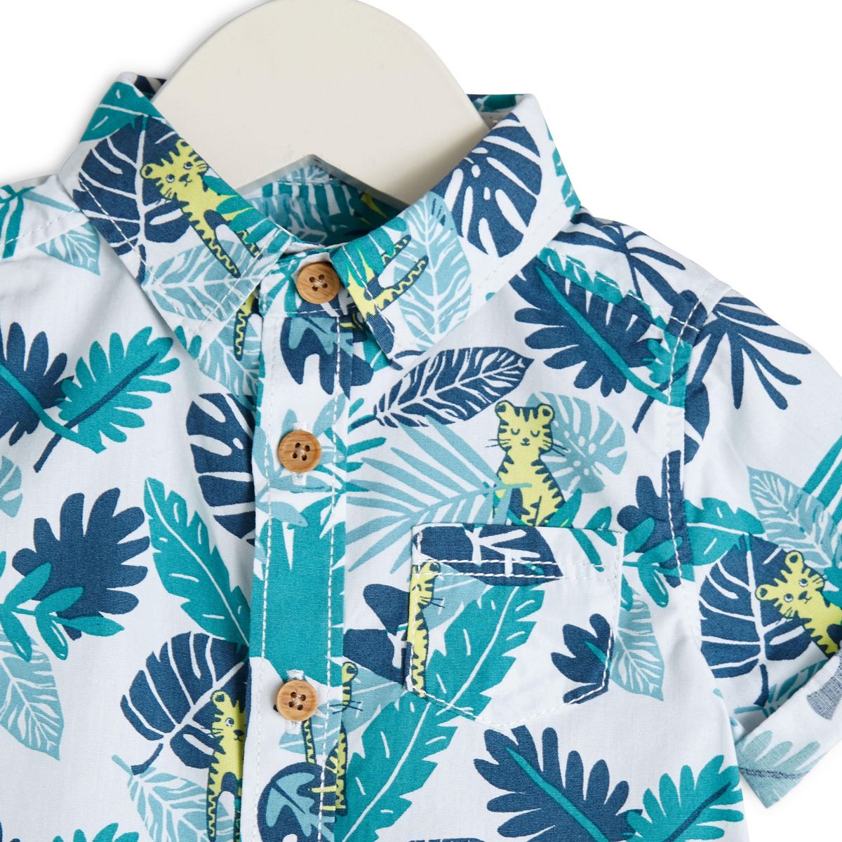 IN EXTENSO Chemise manches courtes tigres bébé garçon