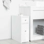 Voir la diapositive 3 : VIDAXL Armoire de salle de bain etroite avec roulettes blanc