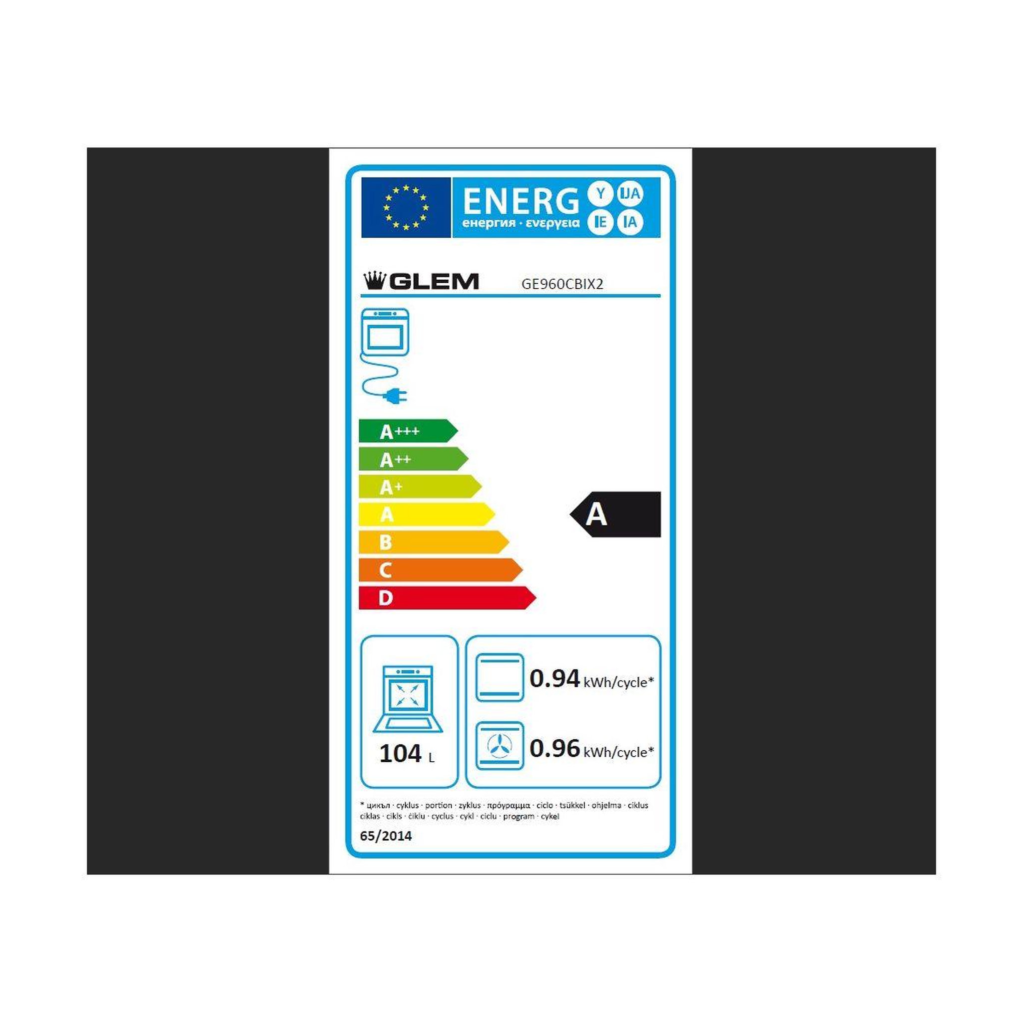 Voir la diapositive 6 : Glem Piano de cuisson gaz ge960cbix2