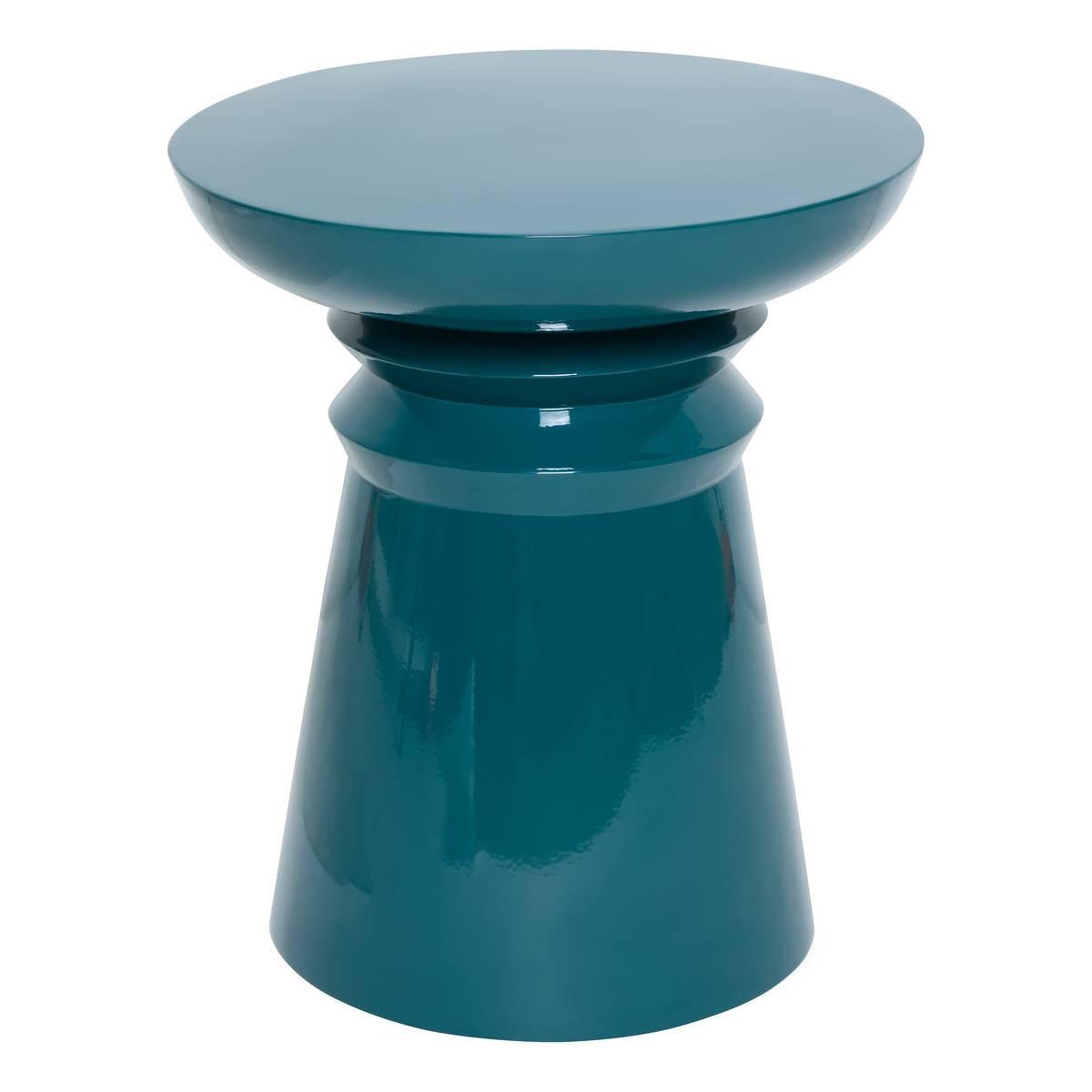 ATMOSPHERA Table d'Appoint Totem  Jaya  43cm Bleu Pétrole