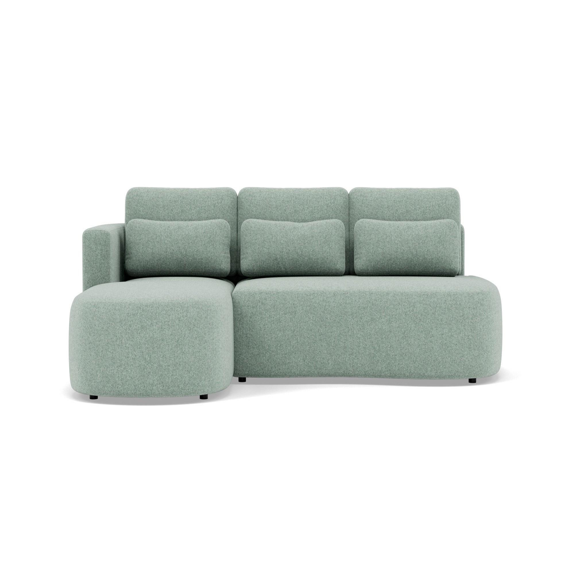 Voir la diapositive 1 : BEST MOBILIER Mahina - canapé d'angle gauche 4 places convertible avec coffre en tissu texturé