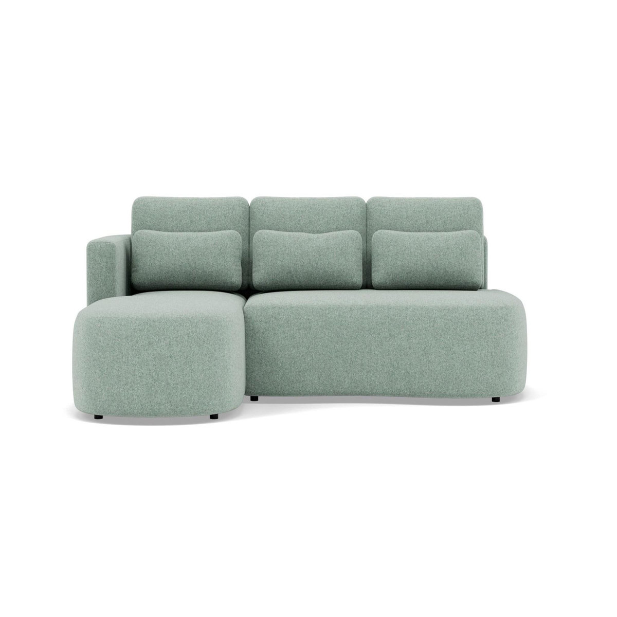 LISA DESIGN Mahina - canapé d'angle gauche 4 places convertible avec coffre en tissu texturé