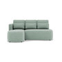 Voir la diapositive 1 : LISA DESIGN Mahina - canapé d'angle gauche 4 places convertible avec coffre en tissu texturé