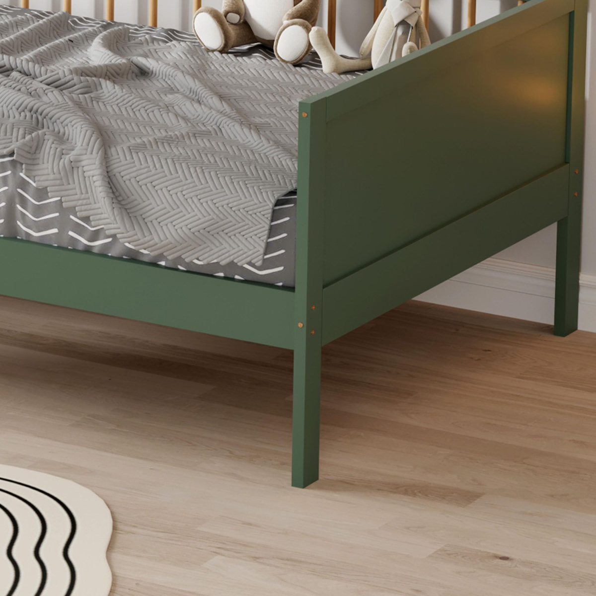 MINEA MINEA | Lit avec barrière PEPITO 90x190 cm (matelas non inclus)