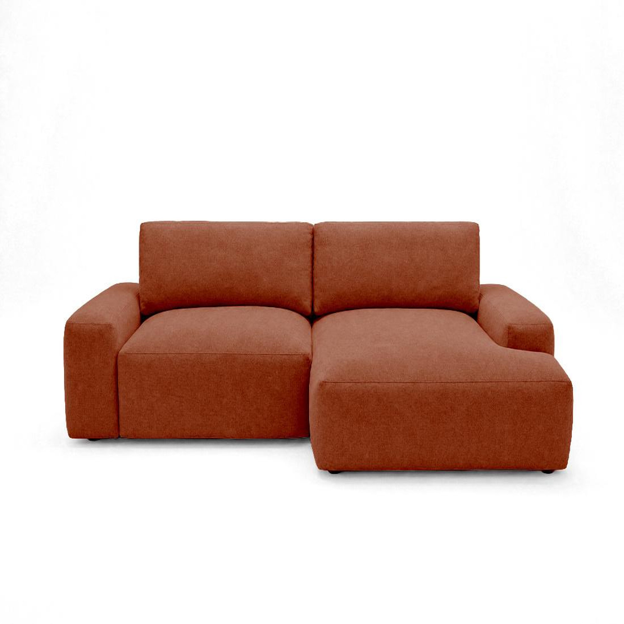 Voir la diapositive 1 : BEST MOBILIER Tama - canapé d'angle droit 4 places convertible avec coffre en tissu