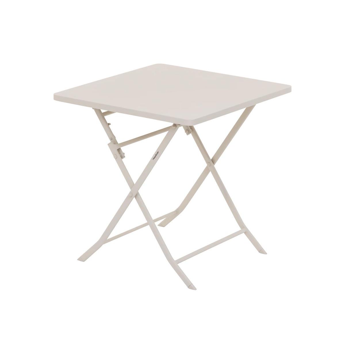 HESPERIDE Table de jardin carrée Greensboro Argile - 2 places - Hespéride