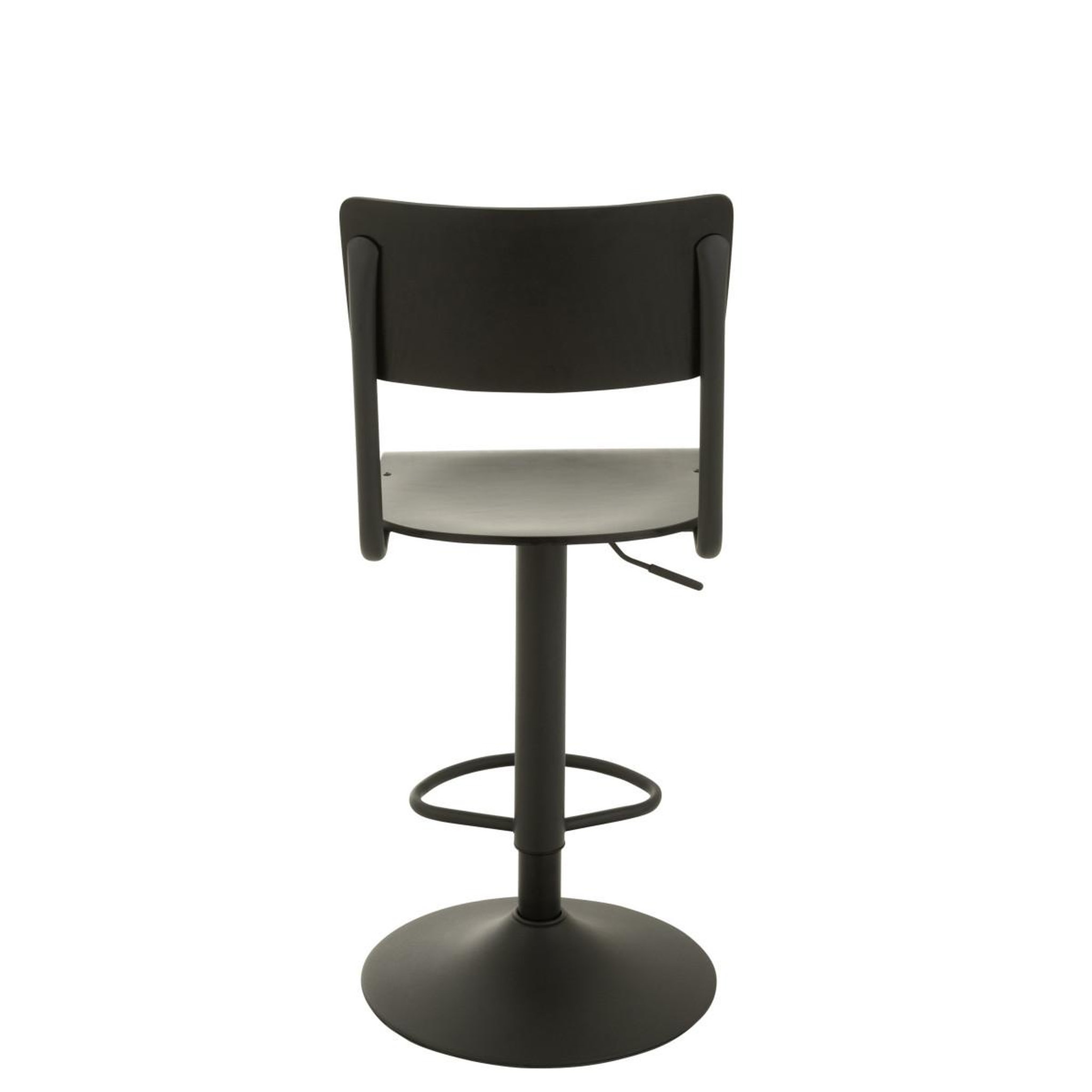 Voir la diapositive 5 : J-LINE Tabouret de bar en bois  mauricio  105cm noir
