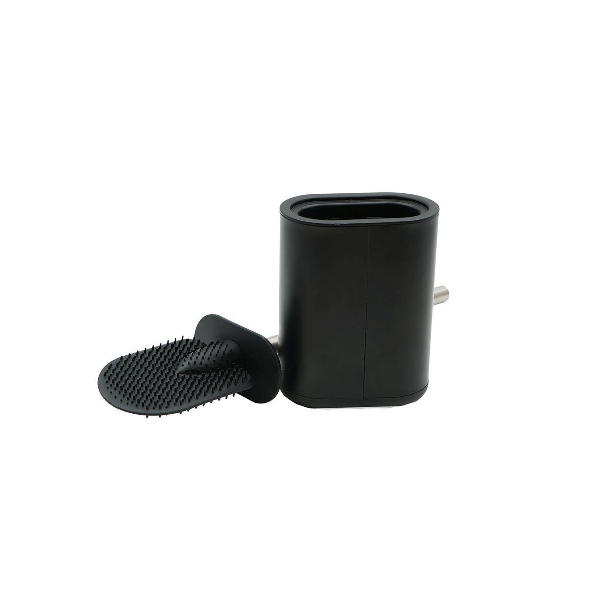 Voir la diapositive 2 : Douceur d'Intérieur Brosse wc à couvercle  spiky  40cm noir