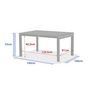 Voir la diapositive 4 : HESPERIDE Table de jardin extensible en aluminium effet bois 10 places EVASION - Lin et vert laurier