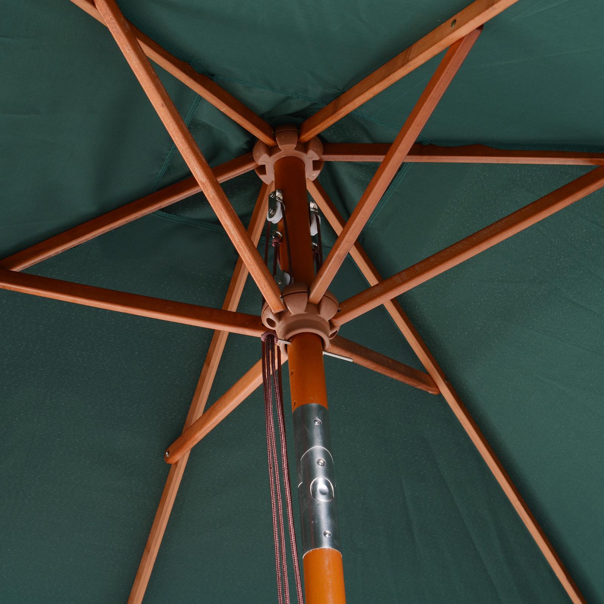 Voir la diapositive 4 : OUTSUNNY Parasol rectangulaire inclinable bois polyester haute densité 2L x 1,5l x 2,3H m vert foncé