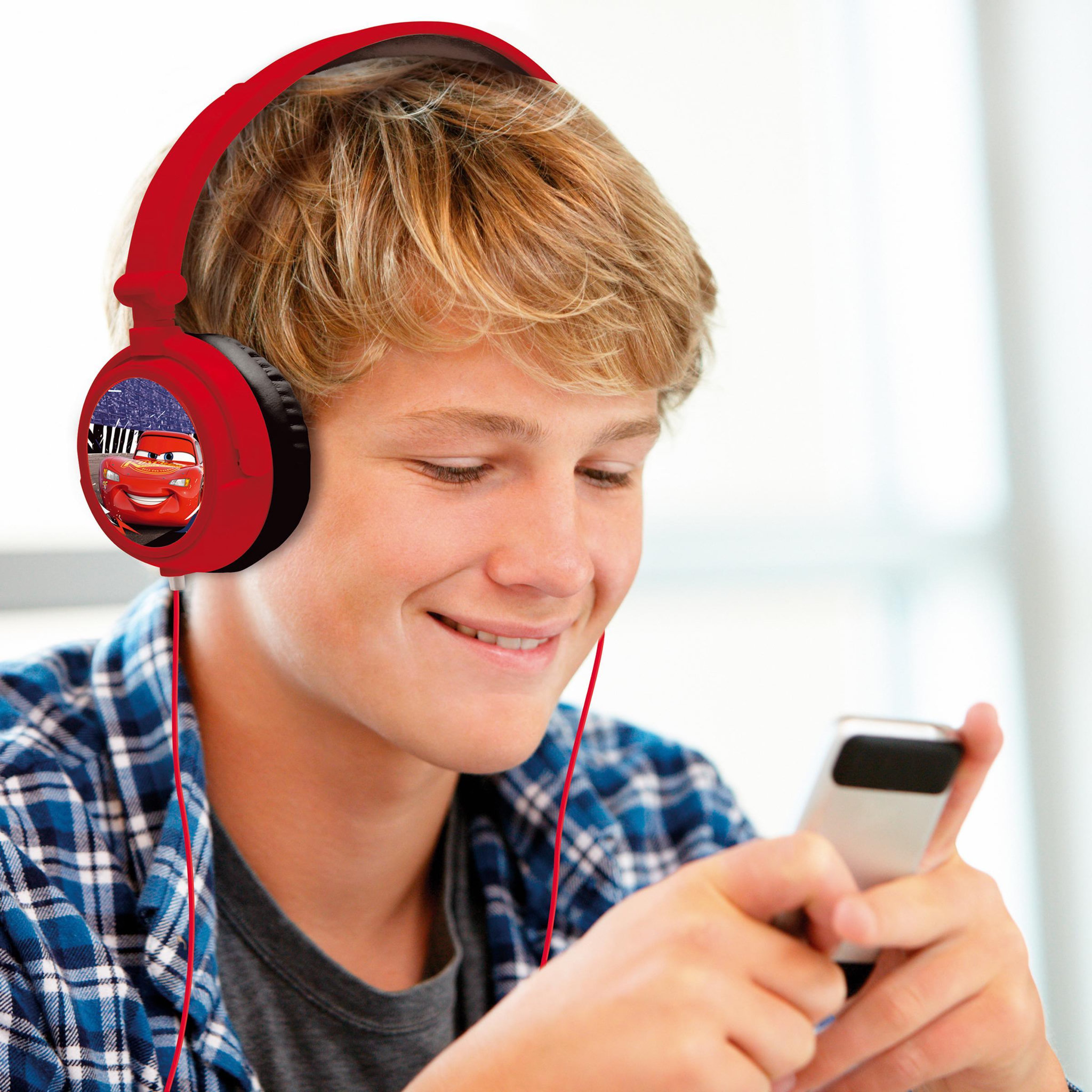 Voir la diapositive 6 : Lexibook Casque stéréo filaire pliable avec limitation de volume d'écoute Disney Cars
