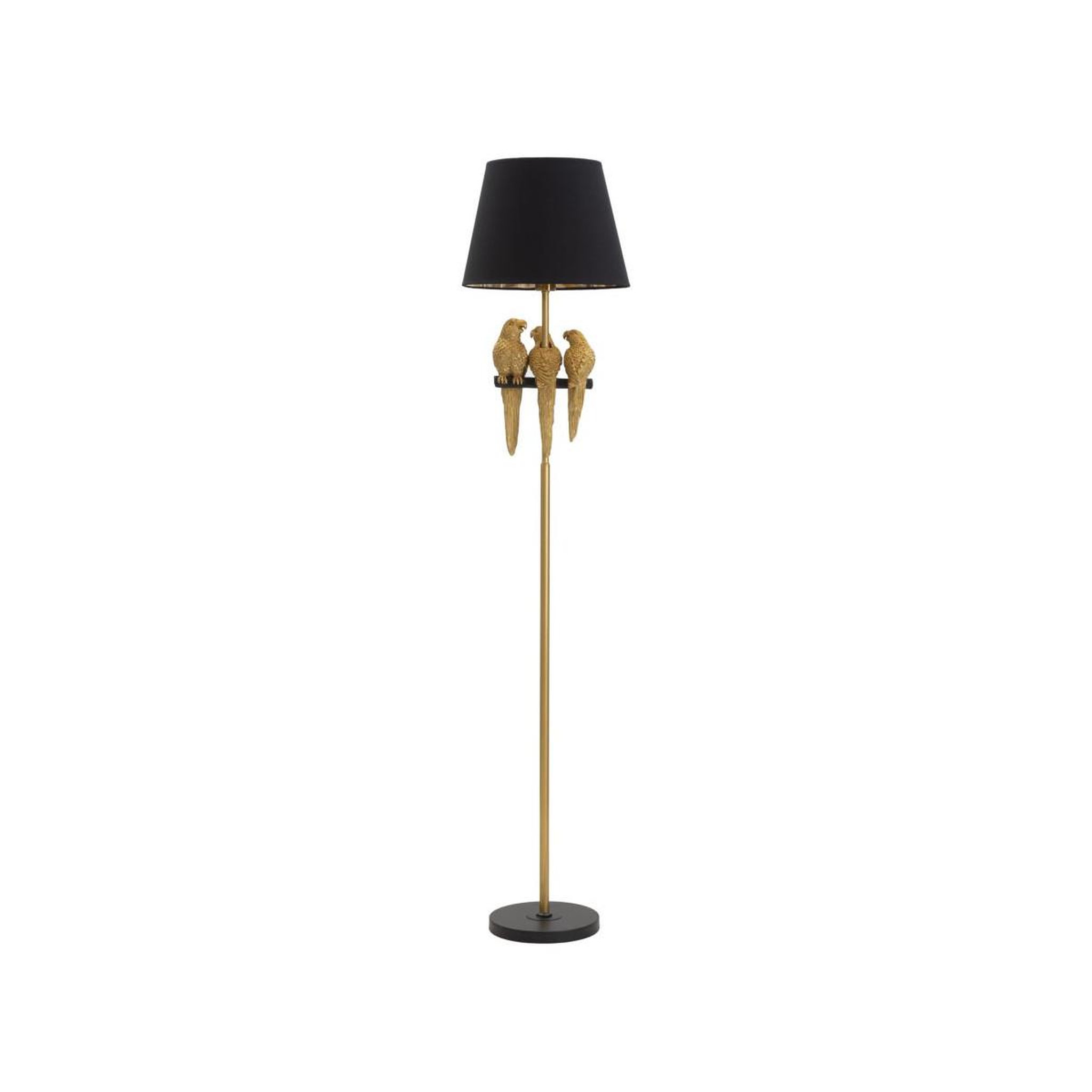 Paris Prix Lampadaire design  perroquets  164cm or & noir