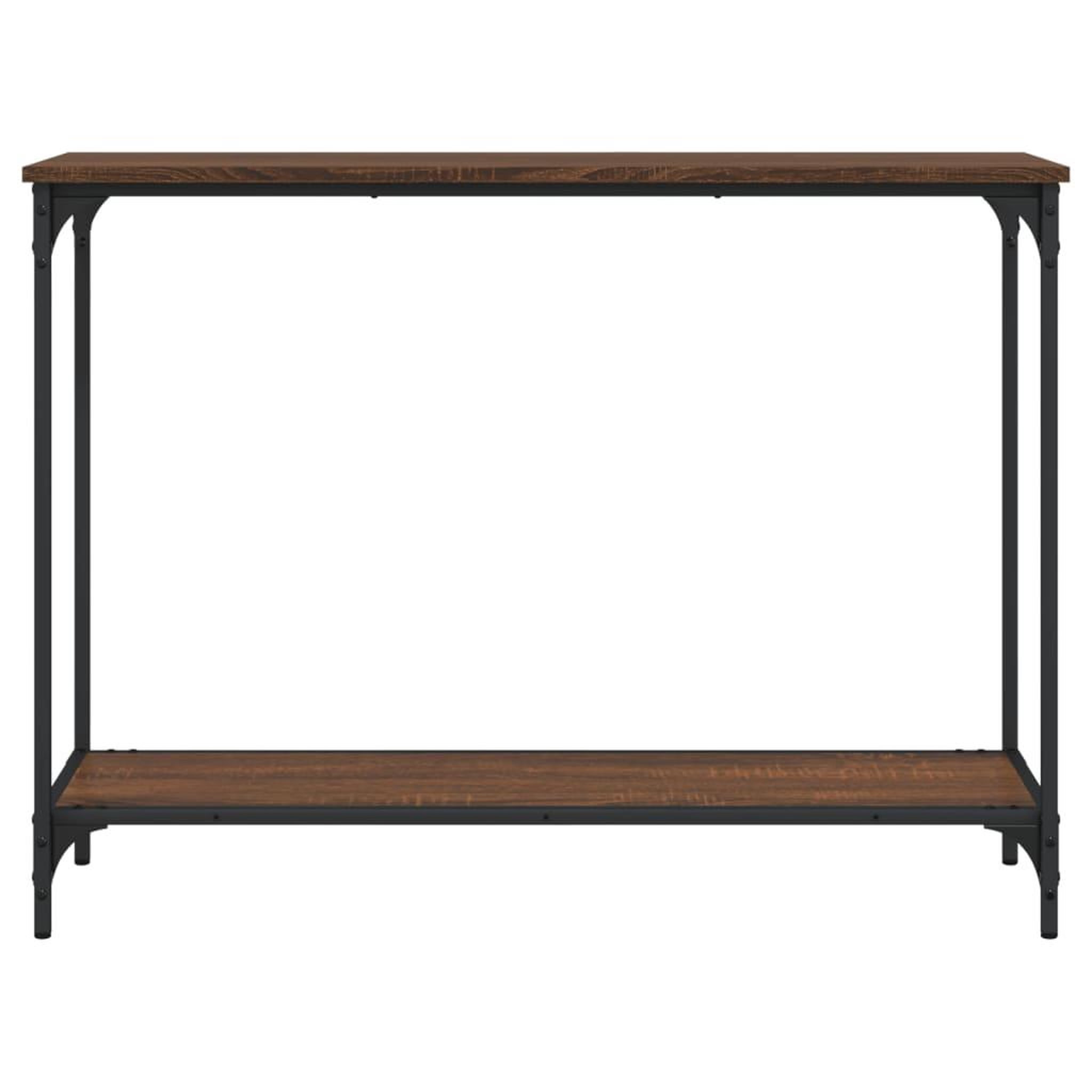 Voir la diapositive 4 : VIDAXL Table console chene marron 101x30,5x75 cm bois d'ingenierie
