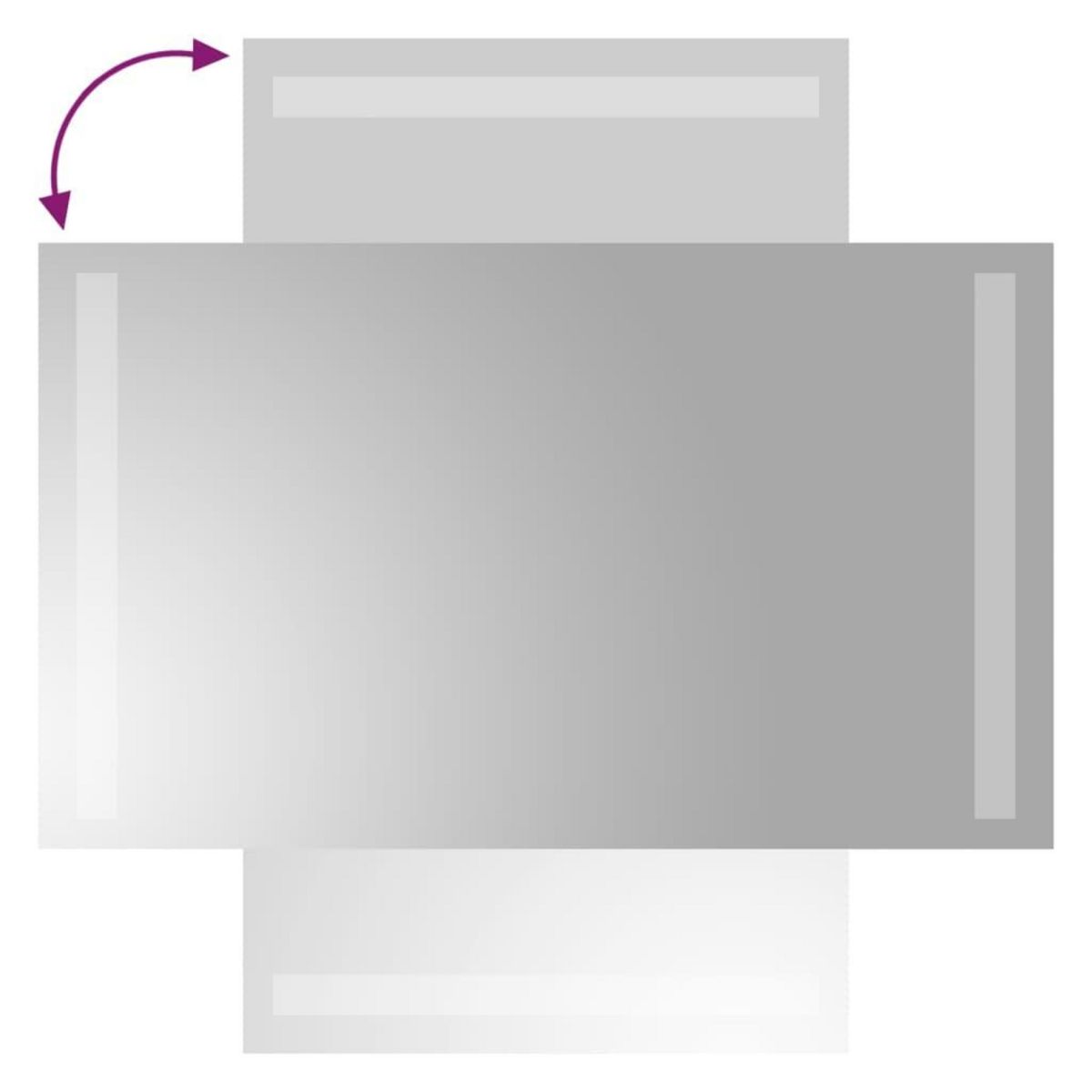 VIDAXL Miroir de salle de bain a LED 30x50 cm