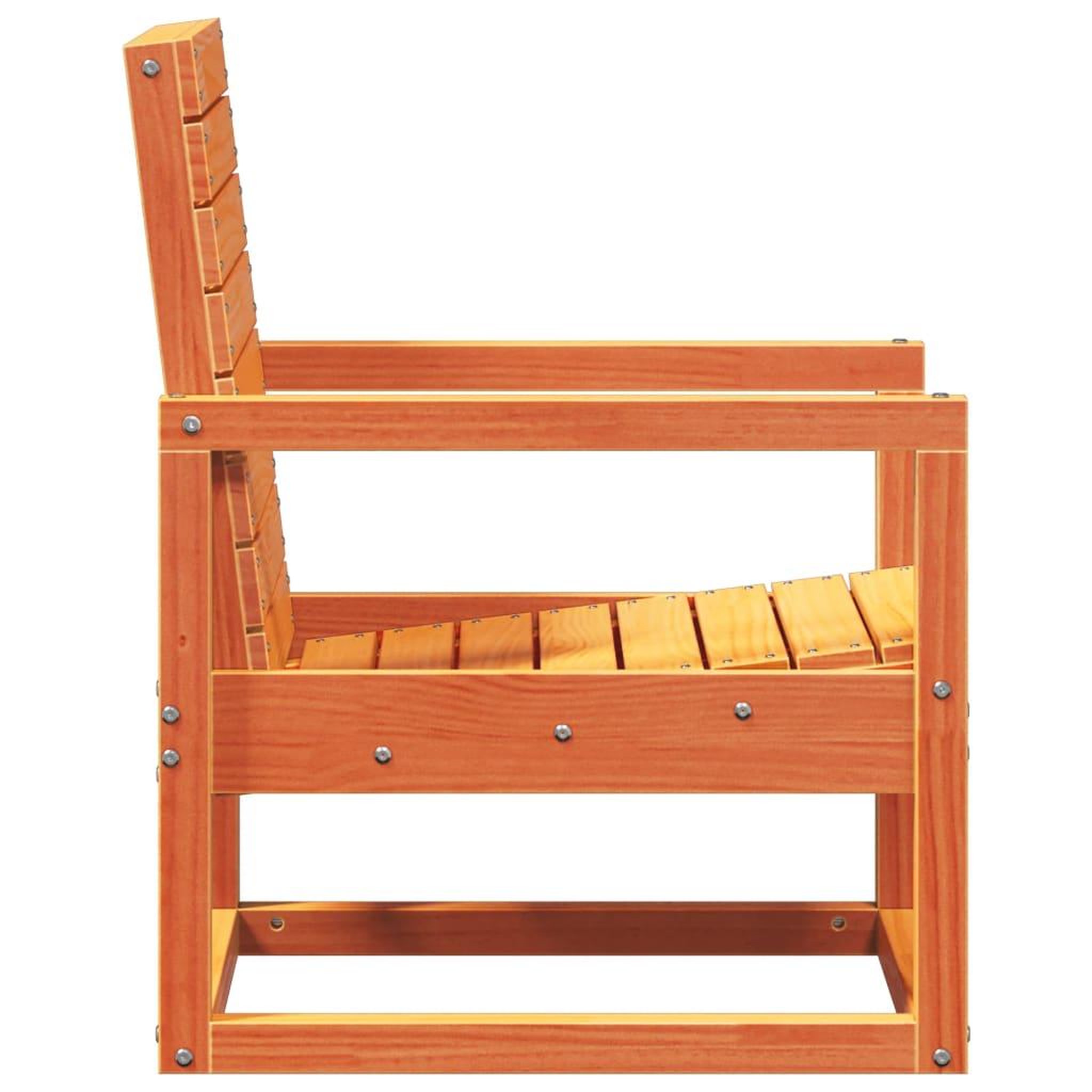 Voir la diapositive 5 : VIDAXL Chaise de jardin cire marron 57,5x63x76 cm bois de pin massif