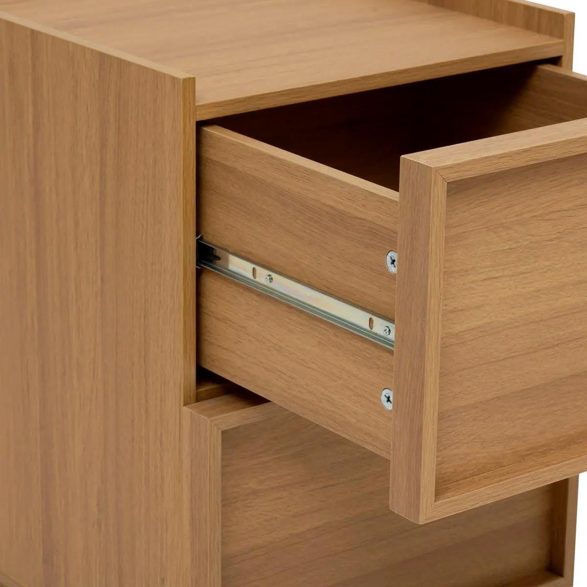 Voir la diapositive 3 : FIVE Table de chevet 2 tiroirs  framy  54cm marron