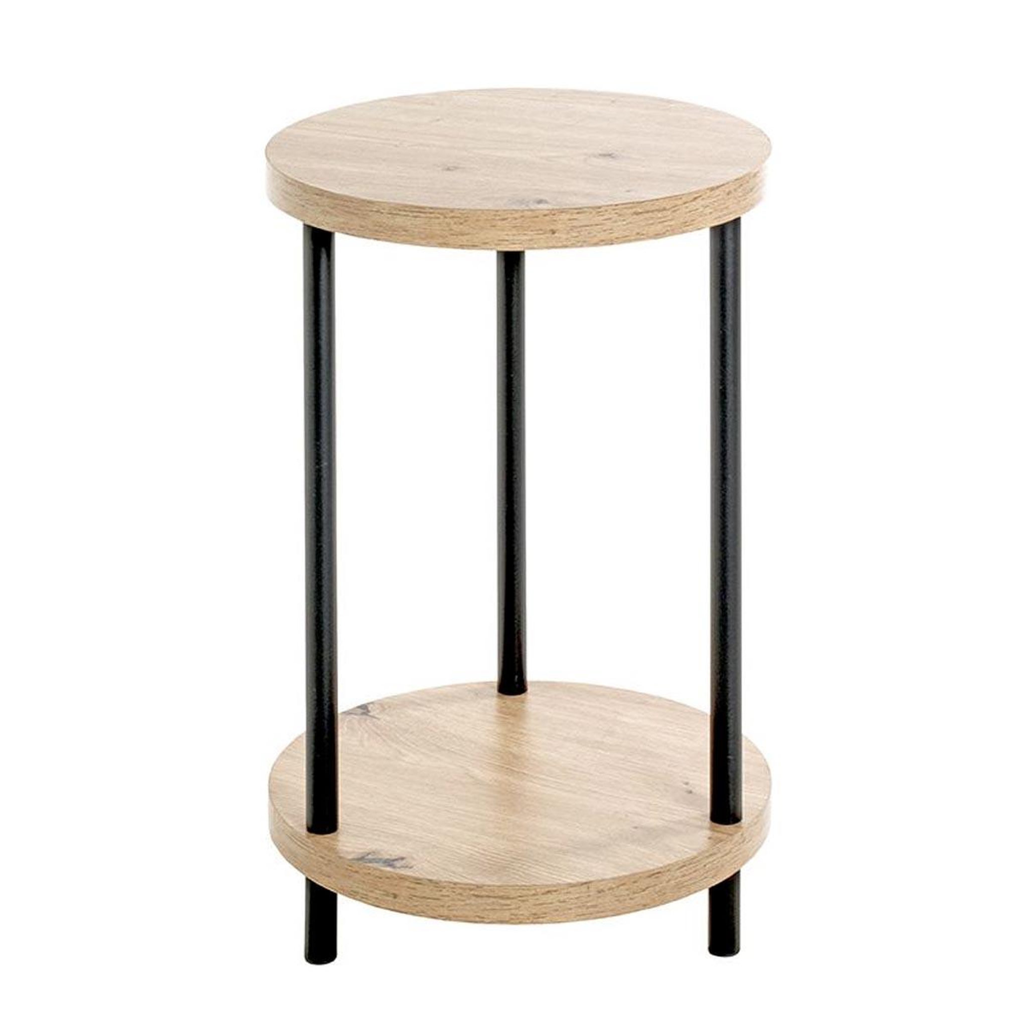 Paris Prix Table d'Appoint 2 Niveaux  Ilona  50cm Noir