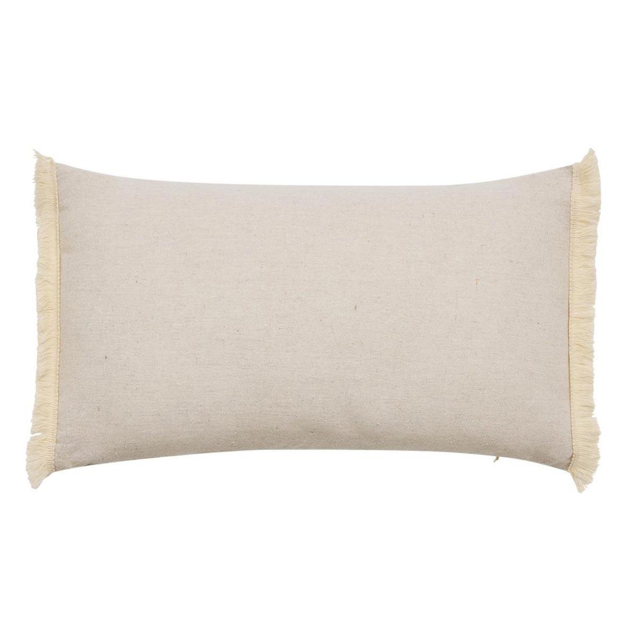 Douceur d'Intérieur Coussin déco à franges  vertis  30x50cm beige