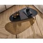 Voir la diapositive 2 : LISA DESIGN Kahoni - lot de 2 tables basses gigognes - doré et noir - 84 cm